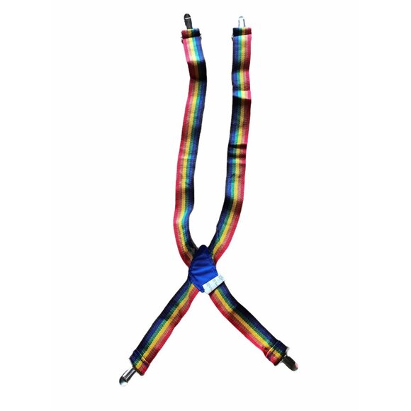 Rainbow Suspenders Y Back Adjustable Clip On Metal Clasps Boys Girls Accessories - Picture 5 of 6